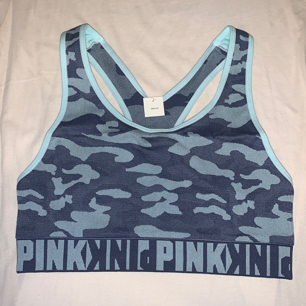 PINK seamless army sports bra